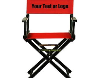 Custom Designed Folding Directors Chair With Your Personal Or Business Logo.