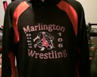 Custom Made Hoodie With Your Schools Logo And Sport