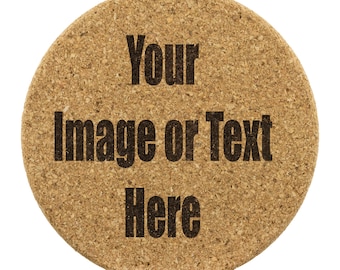 Personalized Round Cork Coaster