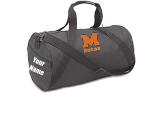 Custom Personalized Barrel Duffel Bag. Great For School Or College.