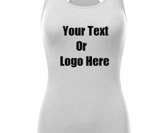 Custom Personalized Designed Womens Basic Solid Soft Stretchy Tank Top Bodysuit