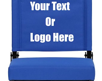 Custom Personalized Durable Stadium Chair with 3&quot; Thick Comfortable Cushion
