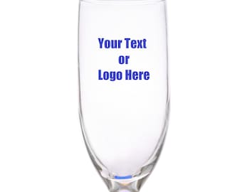 Custom Personalized Designed Premier Champagne Flutes, Wedding Favors And Personalized Bar Glasses 6.25 Oz  (Lot of 72)