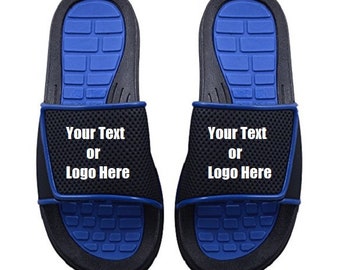 custom logo athletic slides