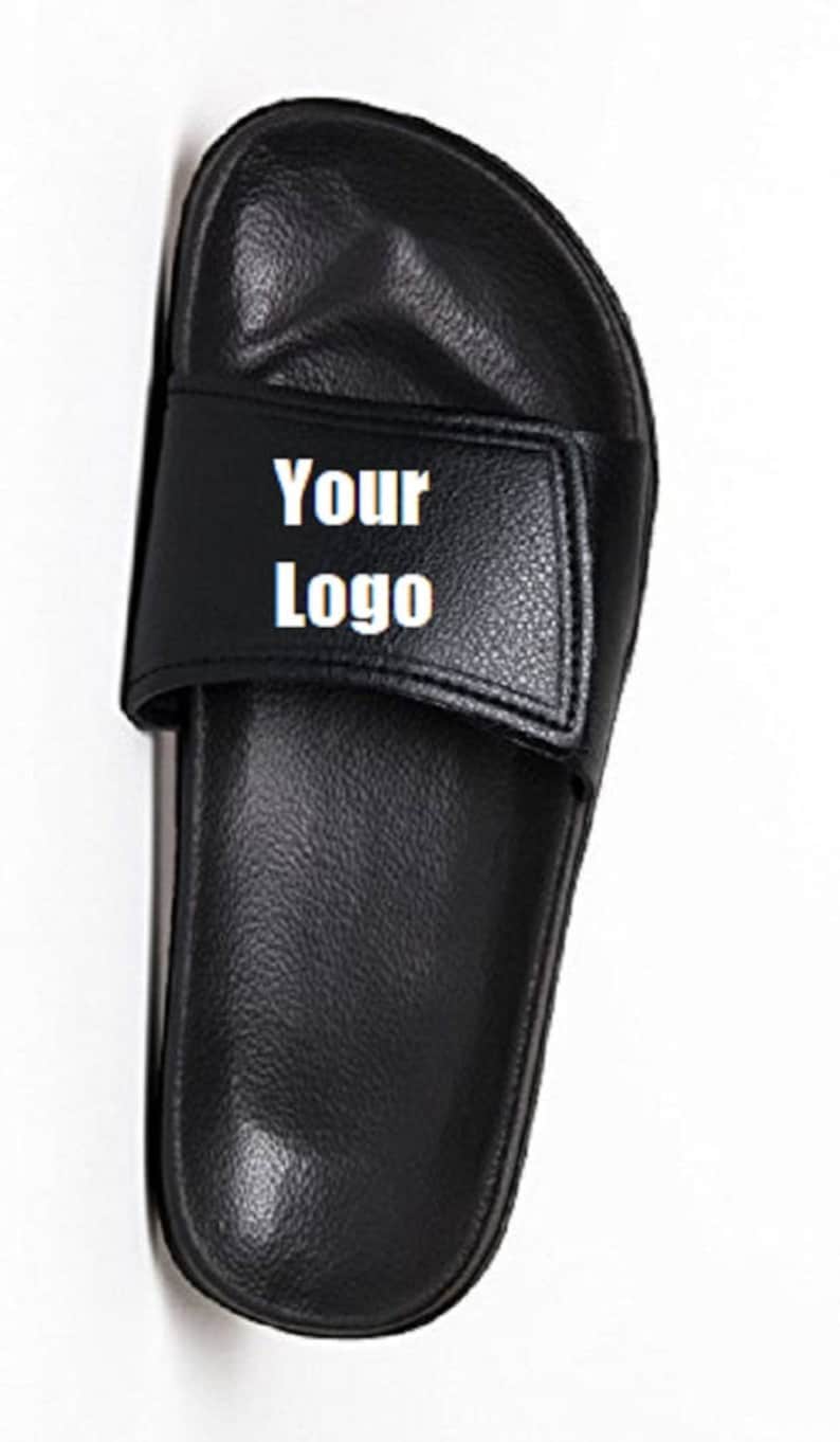 custom logo athletic slides