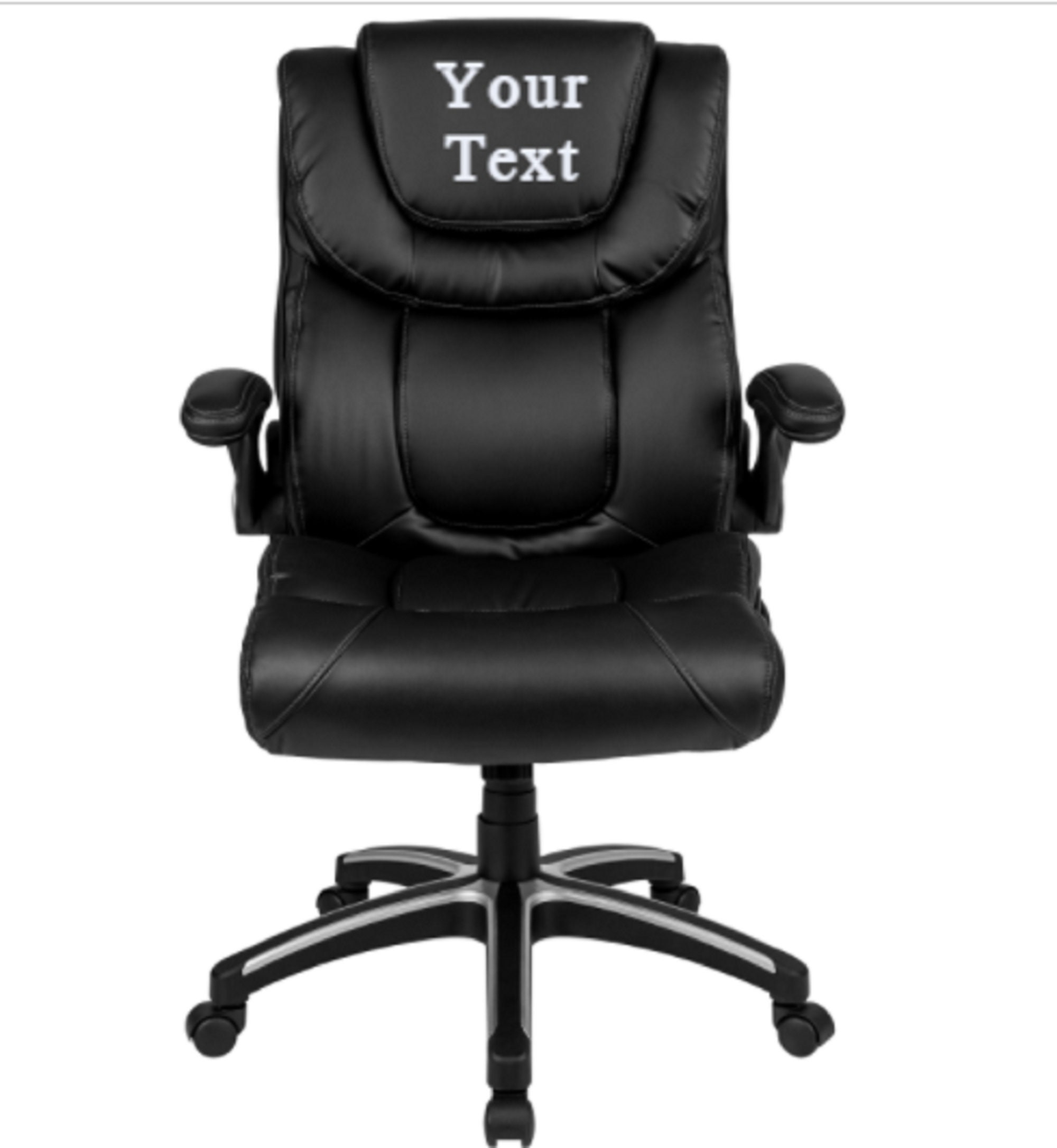 Custom Designed Double Layered Headrest Executive Chair With Your Personalized Name & Graphic