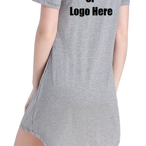 Custom Personalized Designed Women's Nightgown Cotton Nightwear Sleepwear image 3