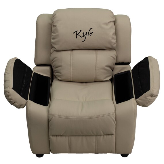 Custom Designed Kids Recliner With Storage Arms and Headrest With Your Personalized Name Etsy UK