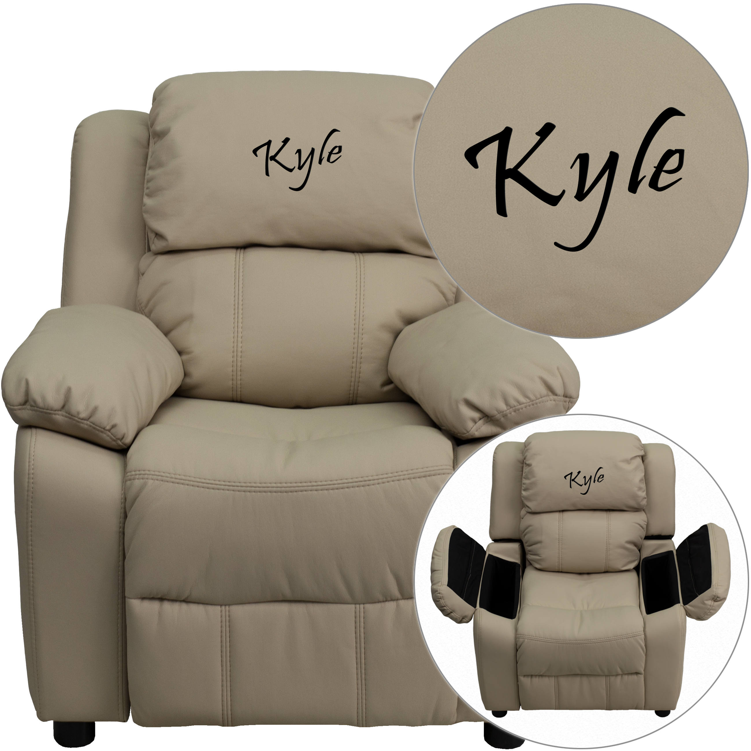 Custom Designed Kids Recliner With Storage Arms and Headrest With Your Personalized Name Etsy UK