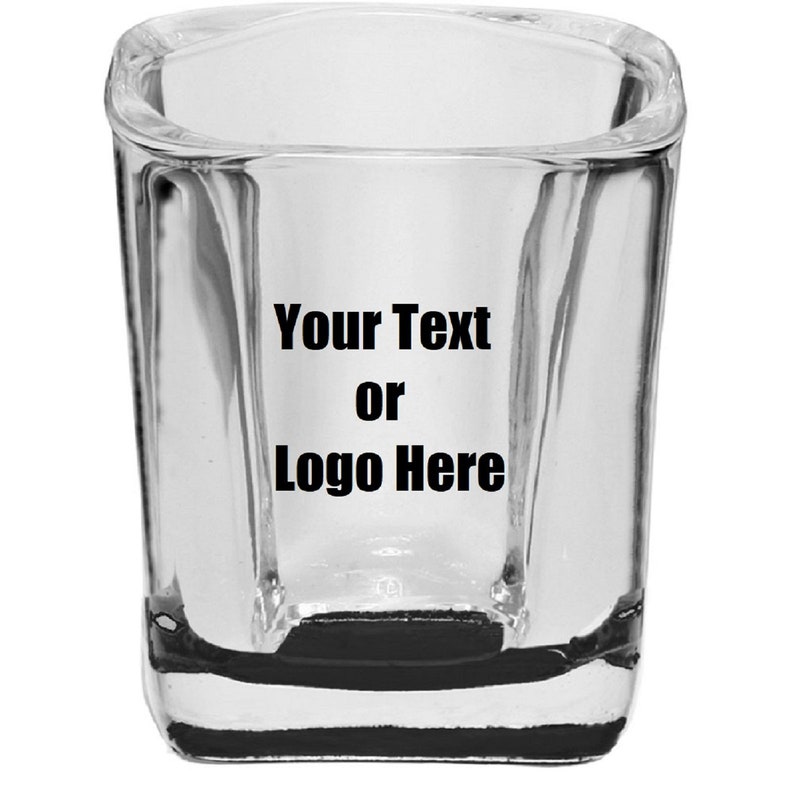 Custom Personalized Designed ARC Square Shot Glasses Wedding Etsy