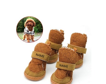 Custom Personalize Design Your Puppy Dog Shoes Booties Boots (pet Clothing)