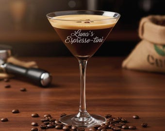 Copa de Martini Espresso Personalizada – Copa de Cóctel con Grabado Personalizado
