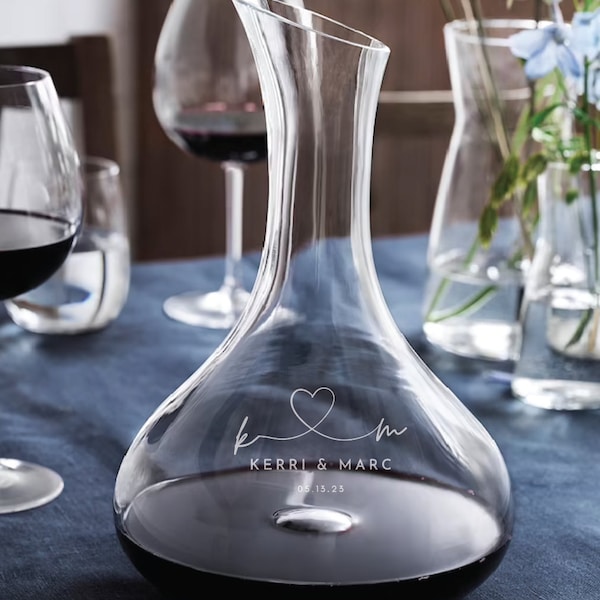 Glass Wine Decanter Etsy