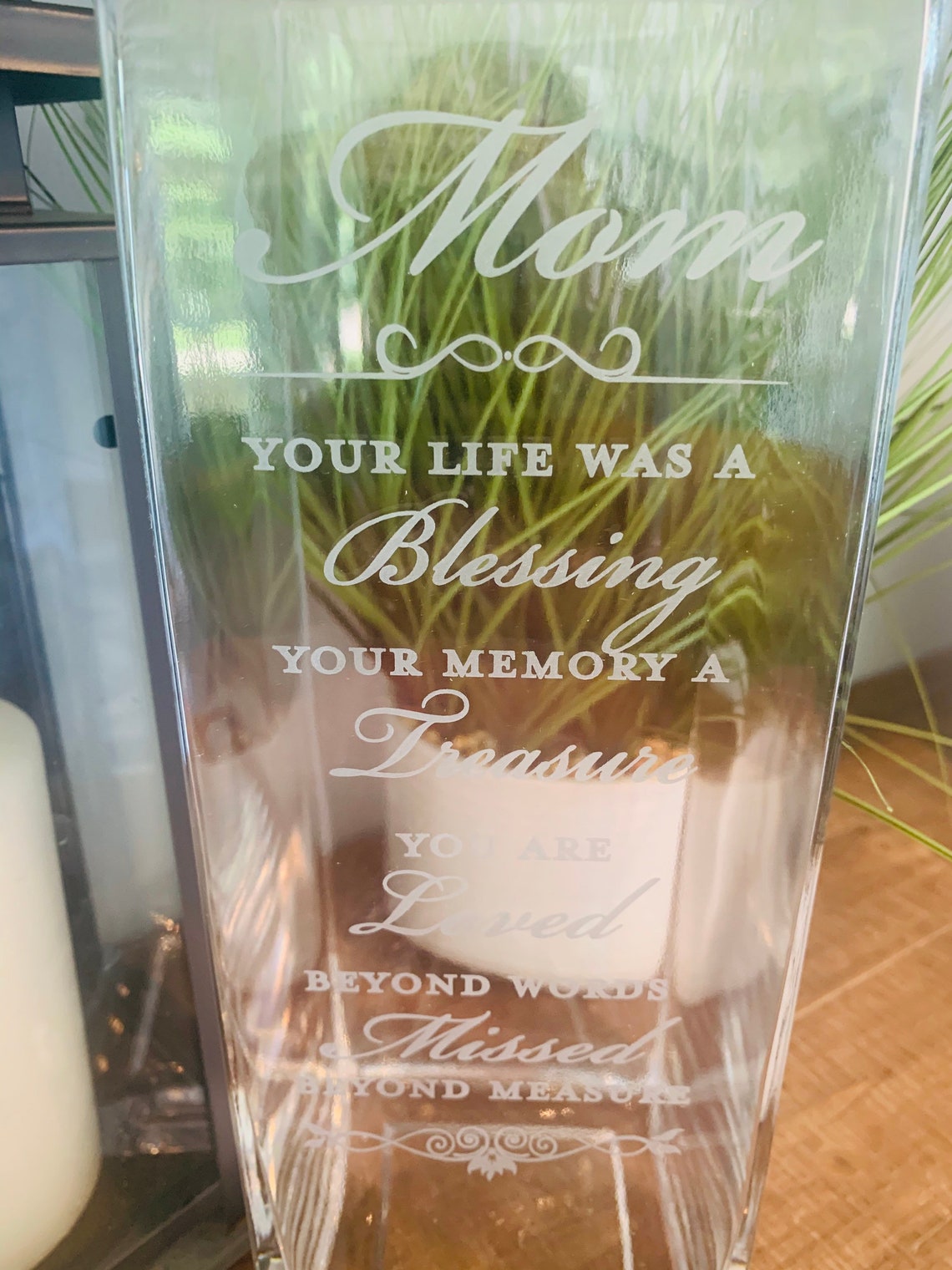 Custom Memorial Candle Holder Memorial Memorial Candle Etsy