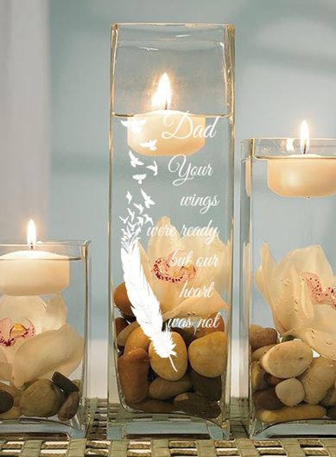 Custom Memorial Candle Holder Memorial Memorial Candle Etsy