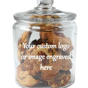 Custom Engraved Cookie Jar: Personalized Logo Gift (64oz)