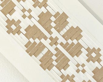 Hand Woven Paper Wall Art – Geometric Textured Minimalist Decor