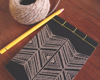 Boho Notepad, Japanese Bound Recycled Paper Jotter