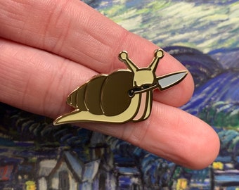 The Snife: Giant African Land Snail Knife Hard Enamel Pin (A Grade)