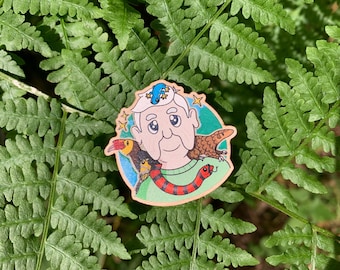 David Attenborough Endangered Species Wooden Pin