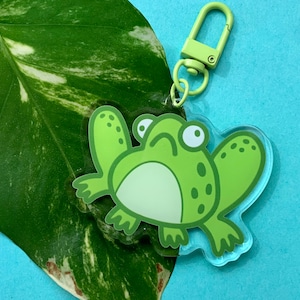 Frog Acrylic Keychain, Double Sided Toad Keychain