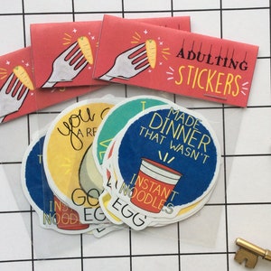 Adulthood reward sticker set