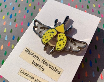 Hercules Beetle Large Resin Enamel Pin