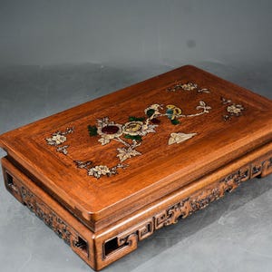 Chinese antique pure hand-carved exquisite rosewood flower and bird pattern tea table coffee table,rare and precious,worth collecting