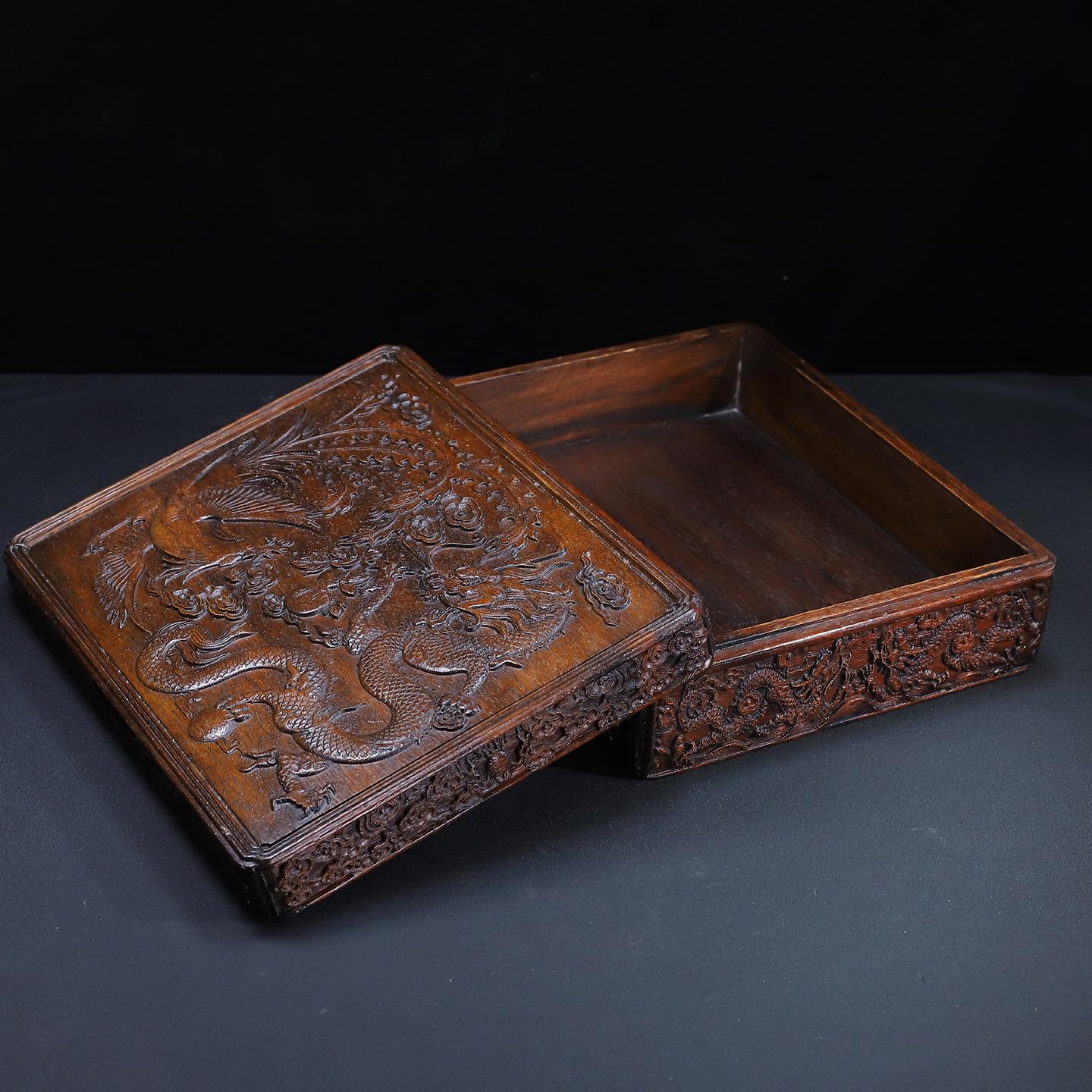 Chinese Antique Pure Hand-carved Exquisite Rare Large Rosewood