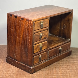 Chinese antique pure hand-carved rosewood drawer cabinet jewelry box,storage box,exquisite and unique,worthy of collection and use