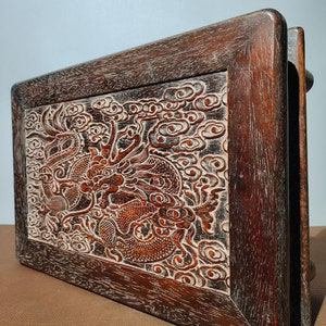 Chinese pure hand-carved natural rosewood exquisite dragon pattern tea table kang table coffee table decoration,precious and collectible