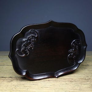 Chinese pure hand carved rosewood exquisite bat pattern tea tray,plate,precious,fine workmanship,worth collecting