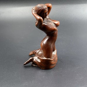 Chinese antique pure hand-carved natural boxwood beauty statue decoration,beautiful and collectable