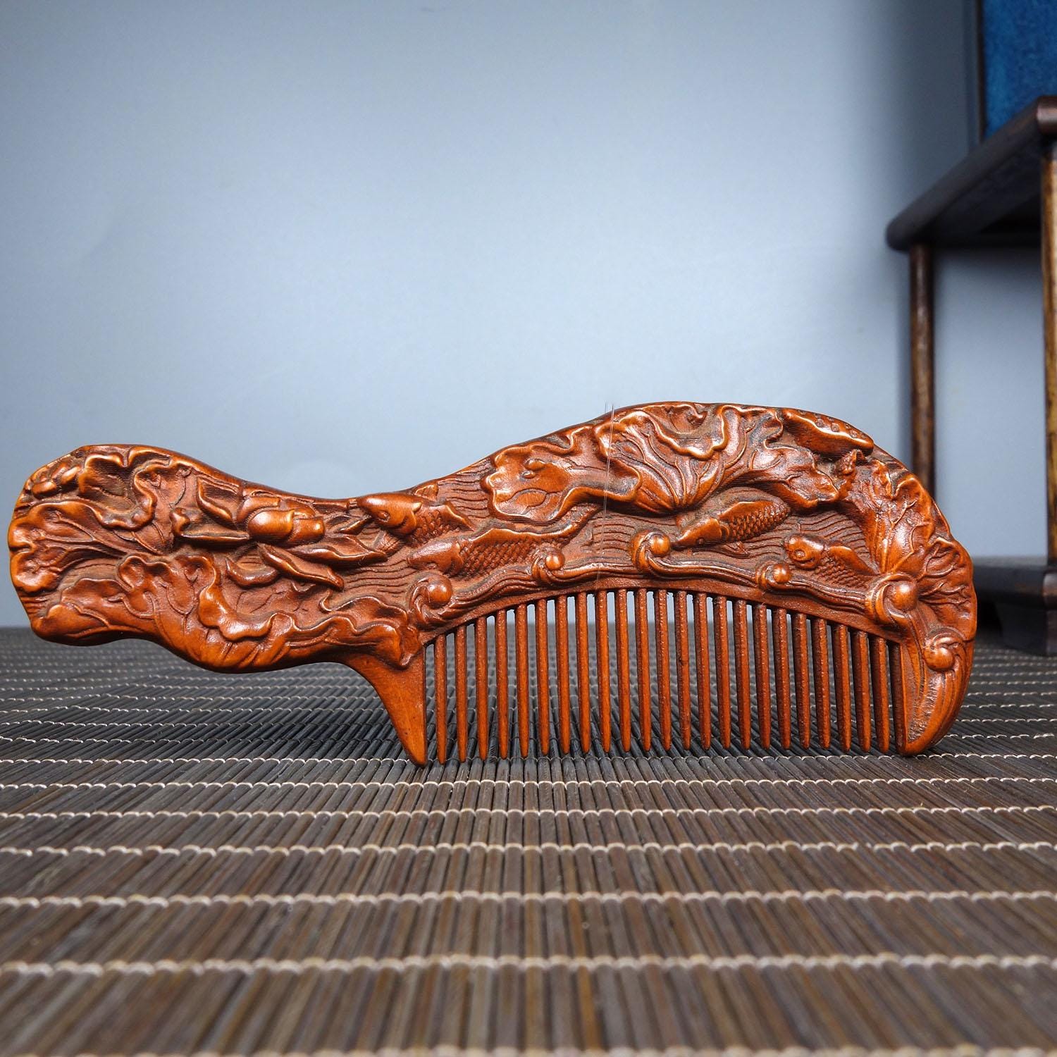 Simarro Sandelholz-Kamm Für Locken – Grobzinkiger Holzkamm Zum Sanften Entwirren, 19,5 Cm