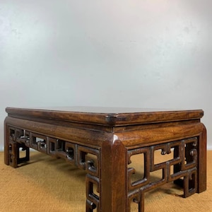 Chinese pure hand-carved natural rosewood exquisite pattern tea table kang table,with collection value and can be used
