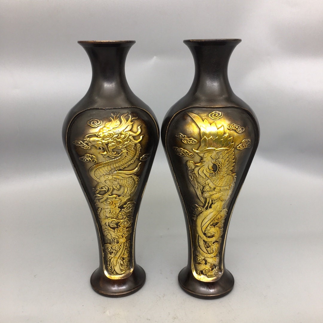 Chinese metal vase - Etsy 日本