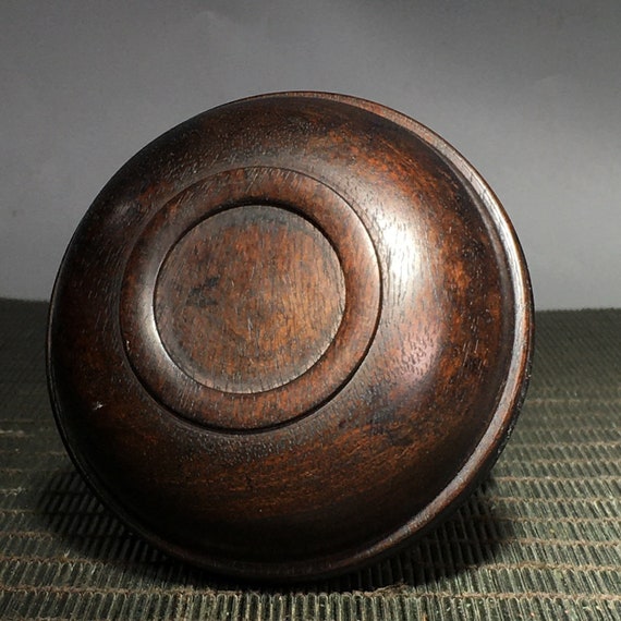 Chinese hand carved natural rosewood inlaid white… - image 9