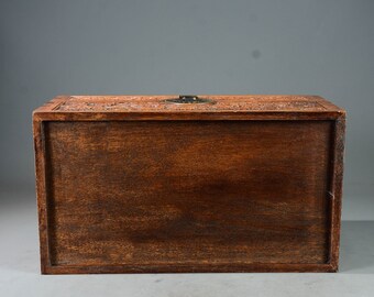 中国アンティーク純手彫り大ローズウッド龍鳳文箱、宝箱飾り