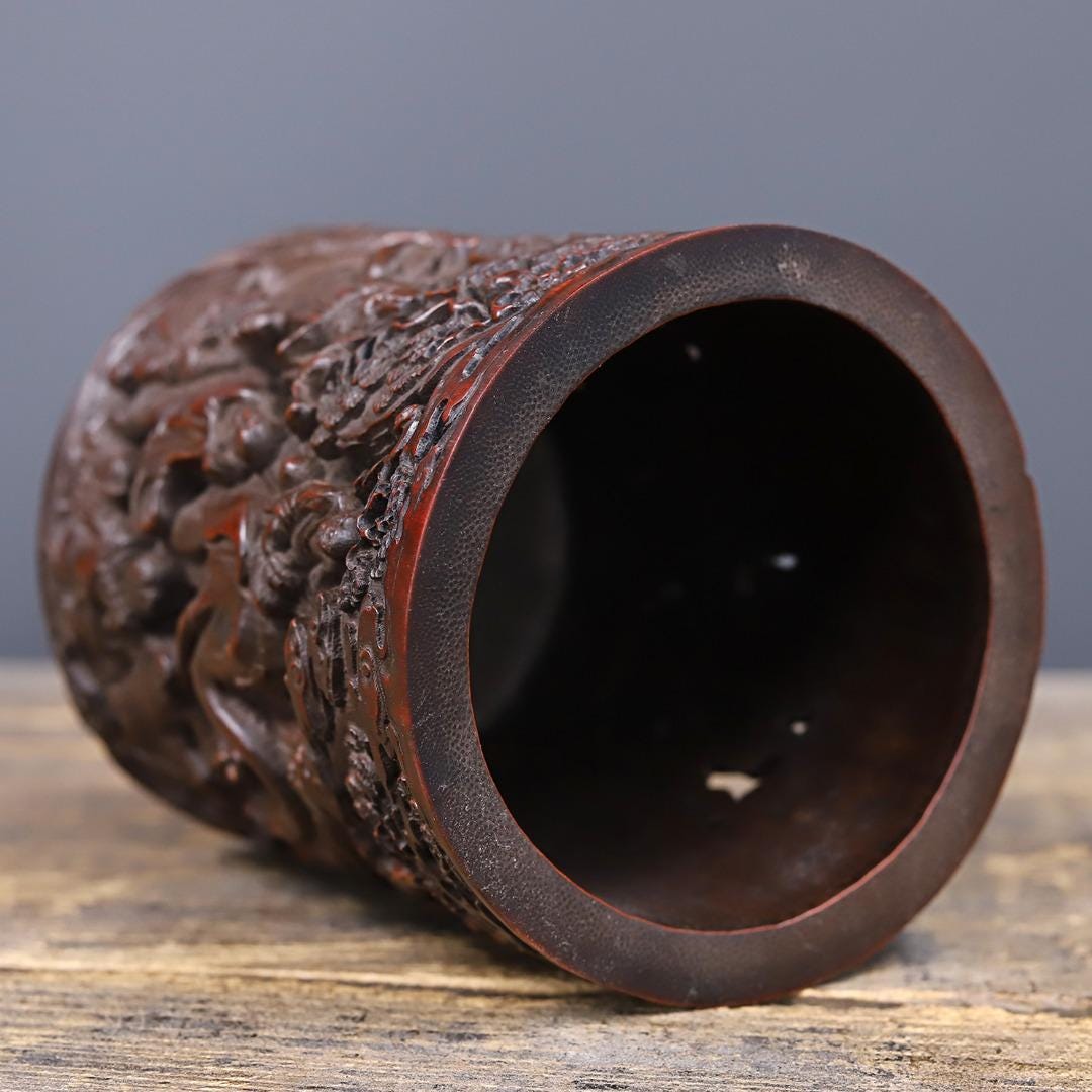 Ancient Chinese Pure Hand-carved Bamboo Carving Hollow Out Ancient Chinese Pure Hand-carved Bamboo Carving Hollow Out