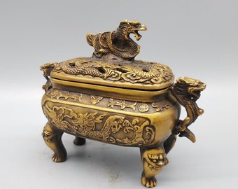 アンティーク銅製竹香炉：風水インテリア - Etsy 日本