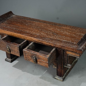 Chinese pure hand-carved natural rosewood drawer table,exquisite and precious,collection and use