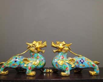 中国アンティーク銅製風水財運招福獣PI Xiu香炉 - Etsy 日本