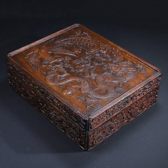 Chinese Antique Pure Hand-carved Exquisite Rare Large Rosewood