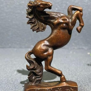 インポート・海外人気ブランド Chinese Antique Pure Copper Horse Statue is Handmade 金属工芸