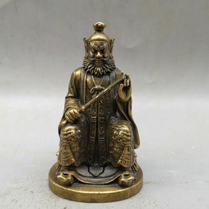 Chinees antiek handgesneden messing klein boeddhabeeld, zeldzaam, verzameling waard!