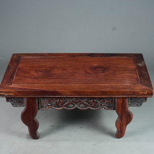 Chinese antique hand-carved natural rosewood tea table,precious and exquisite,worth collecting