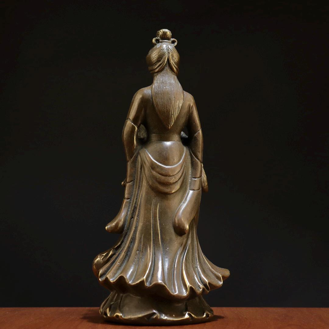 Chinese Antique Hand Carved Exquisite and Unique Pure Copper Nine