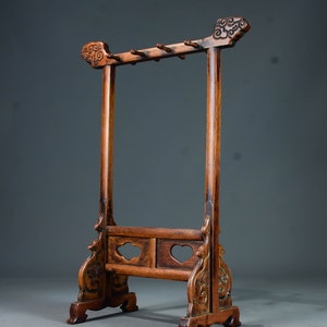 Chinese antique pure hand-carved rosewood pen holder display stand ornaments,exquisite and unique,worthy of collection and use