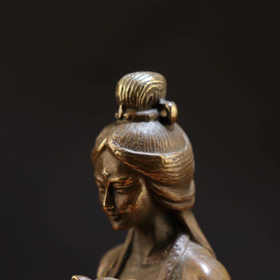 Chinese Antique Hand Carved Exquisite and Unique Pure Copper Nine