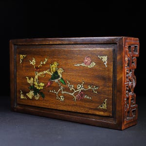 Chinese antique pure hand-carved exquisite rosewood flowers and birds pattern tea table coffee table,rare and precious,worth collecting
